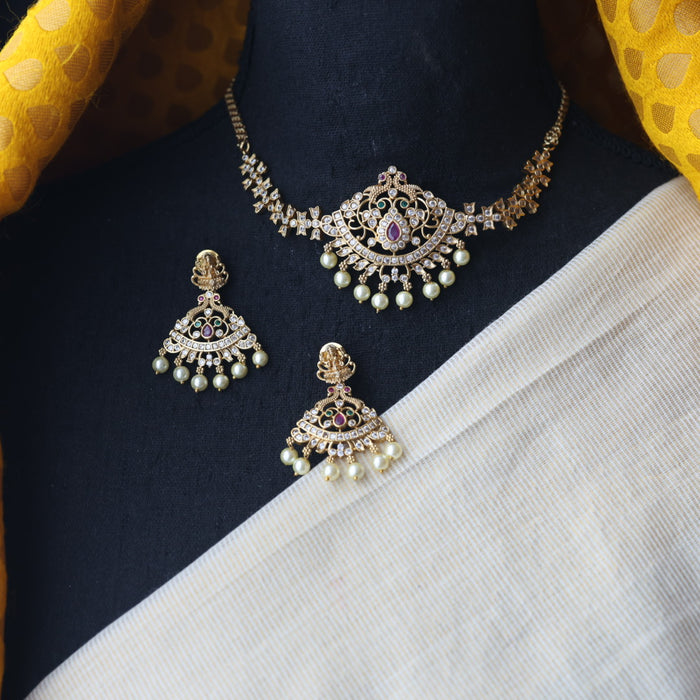 Antique choker necklace and earrings CCB11791