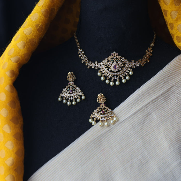 Antique choker necklace and earrings CCB11791