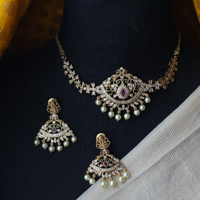 Antique choker necklace and earrings CCB11791