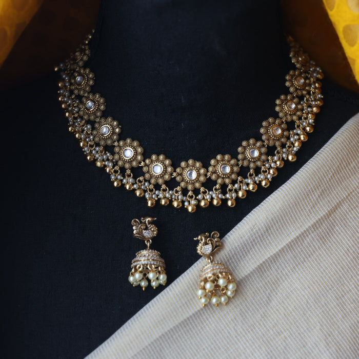 Antique choker necklace and earrings CCB16322