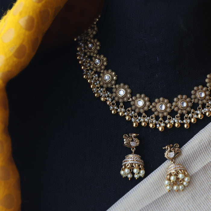 Antique choker necklace and earrings CCB16322