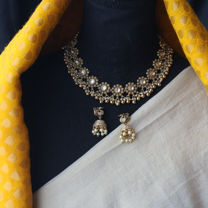 Antique choker necklace and earrings CCB16322