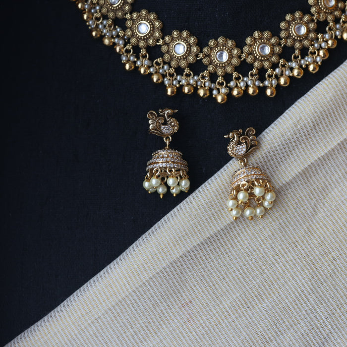 Antique choker necklace and earrings CCB16322