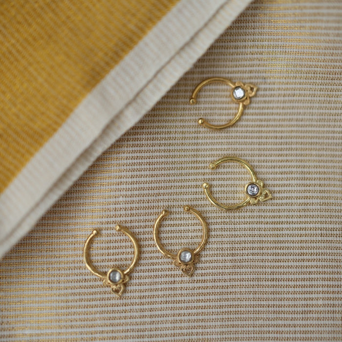 Minimalist Septum Nose Pin | Elegant Ethnic & Contemporary Nose Jewelry HN006
