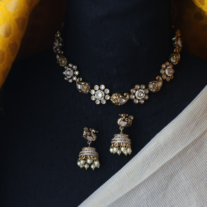Antique choker necklace and earrings CCB1123