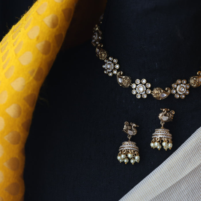 Antique choker necklace and earrings CCB1123