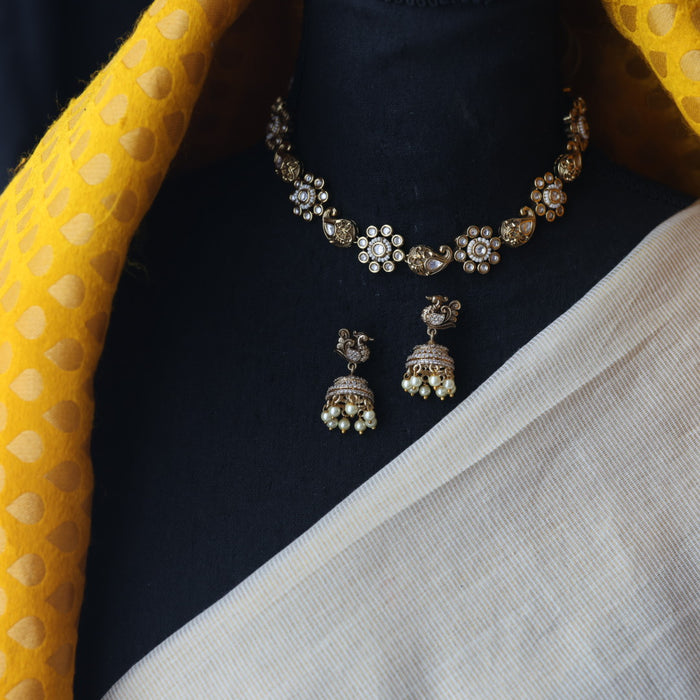 Antique choker necklace and earrings CCB1123
