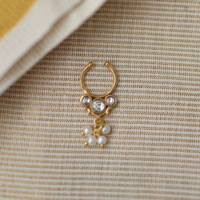 Minimalist Septum Nose Pin | Elegant Ethnic & Contemporary Nose Jewelry HN007