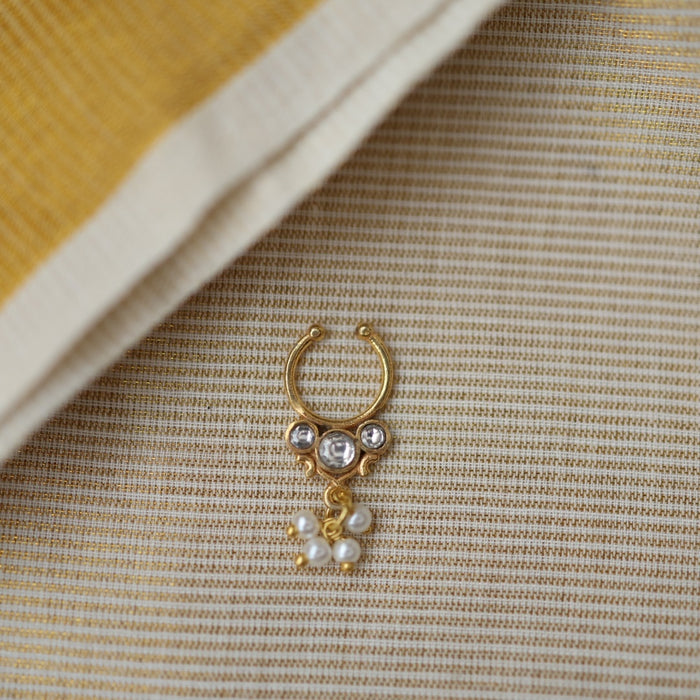 Minimalist Septum Nose Pin | Elegant Ethnic & Contemporary Nose Jewelry HN007
