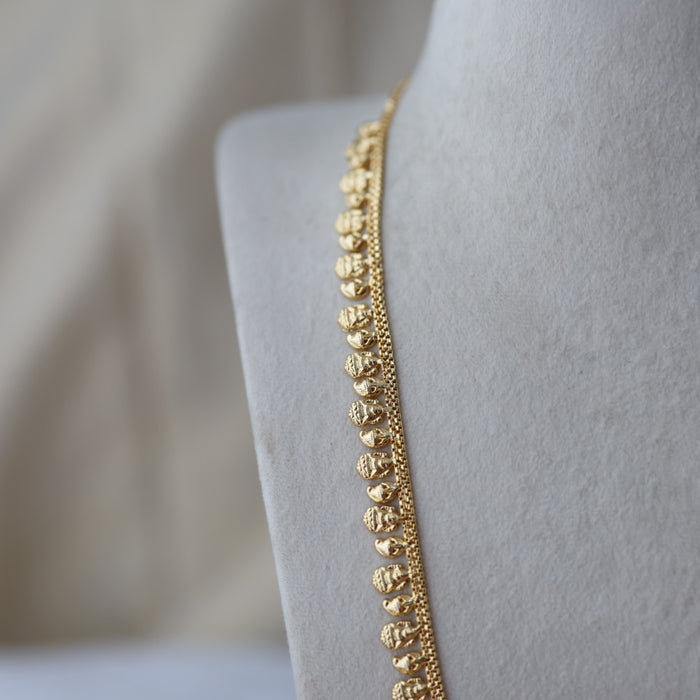 Heritage gold plated gold tone long necklace HL6633