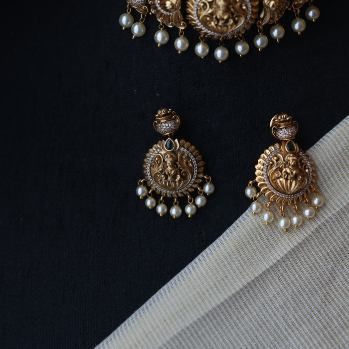 Antique choker necklace and earrings CCB112377
