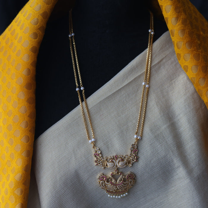 Heritage gold plated padakam necklace HP111