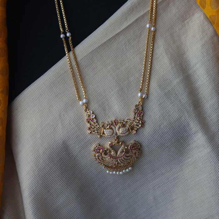 Heritage gold plated padakam necklace HP111