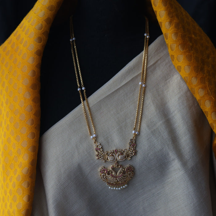 Heritage gold plated padakam necklace HP111