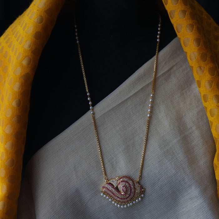 Heritage gold plated padakam necklace HP1938