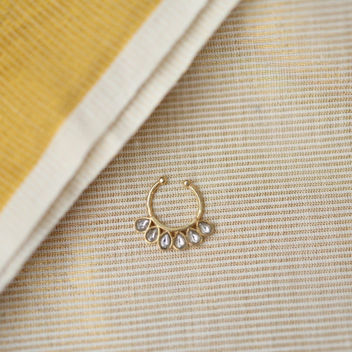 Minimalist Septum Nose Pin | Elegant Ethnic & Contemporary Nose Jewelry HN010