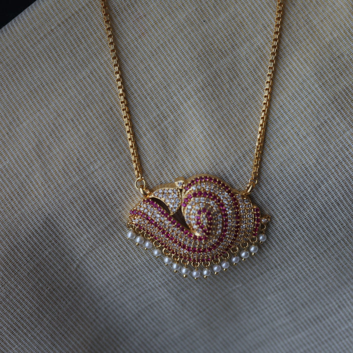 Heritage gold plated padakam necklace HP1938
