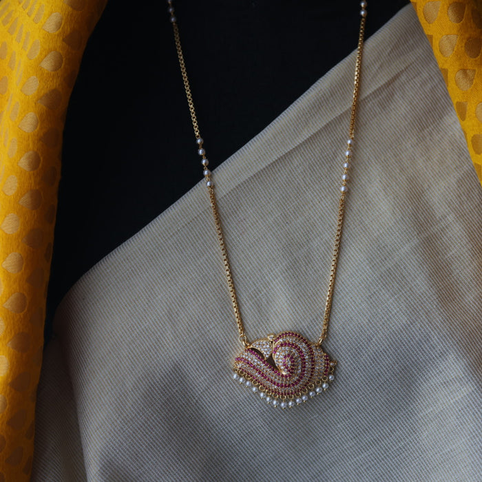 Heritage gold plated padakam necklace HP1938