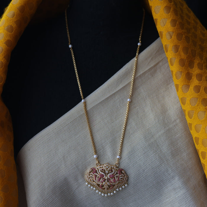 Heritage gold plated padakam necklace HP6881