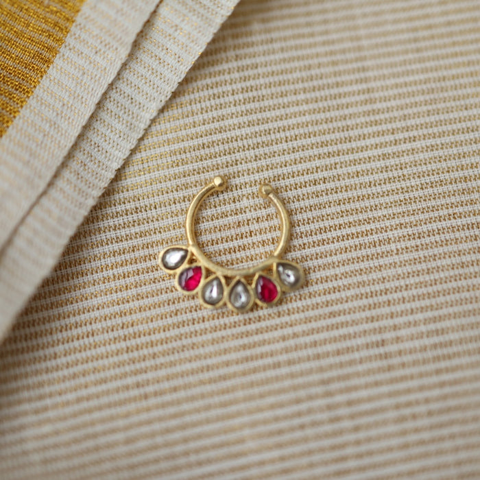 Minimalist Septum Nose Pin | Elegant Ethnic & Contemporary Nose Jewelry HN11