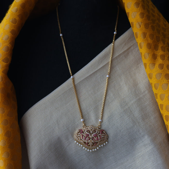 Heritage gold plated padakam necklace HP6881