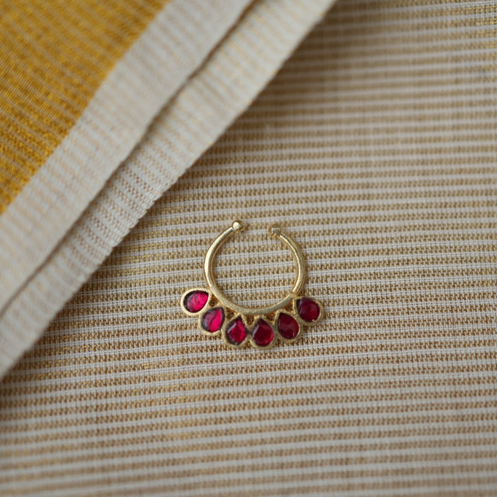 Minimalist Septum Nose Pin | Elegant Ethnic & Contemporary Nose Jewelry HN012