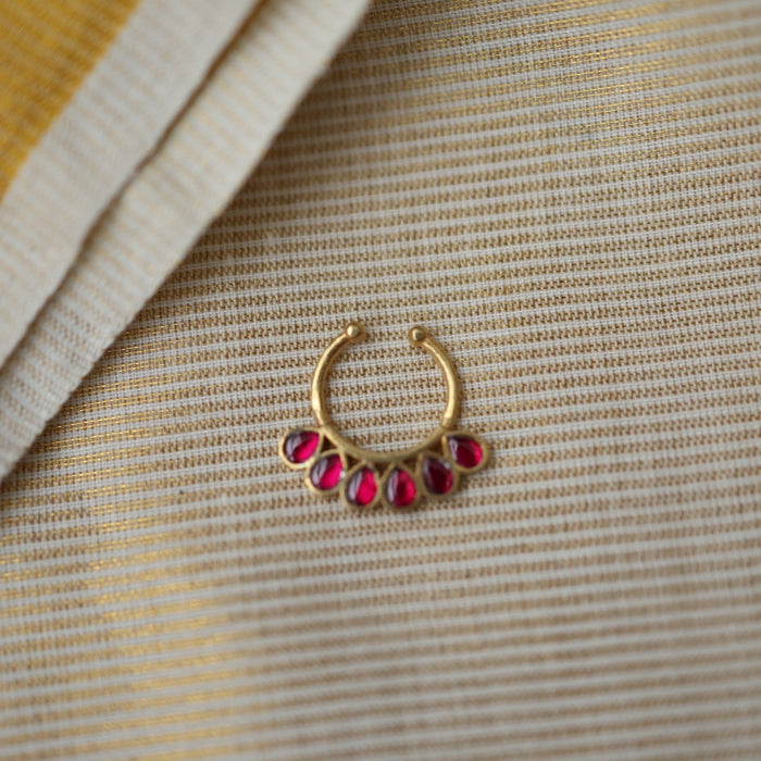 Minimalist Septum Nose Pin | Elegant Ethnic & Contemporary Nose Jewelry HN012