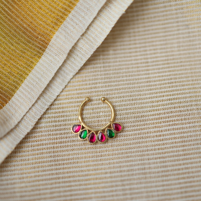 Minimalist Septum Nose Pin | Elegant Ethnic & Contemporary Nose Jewelr HN140