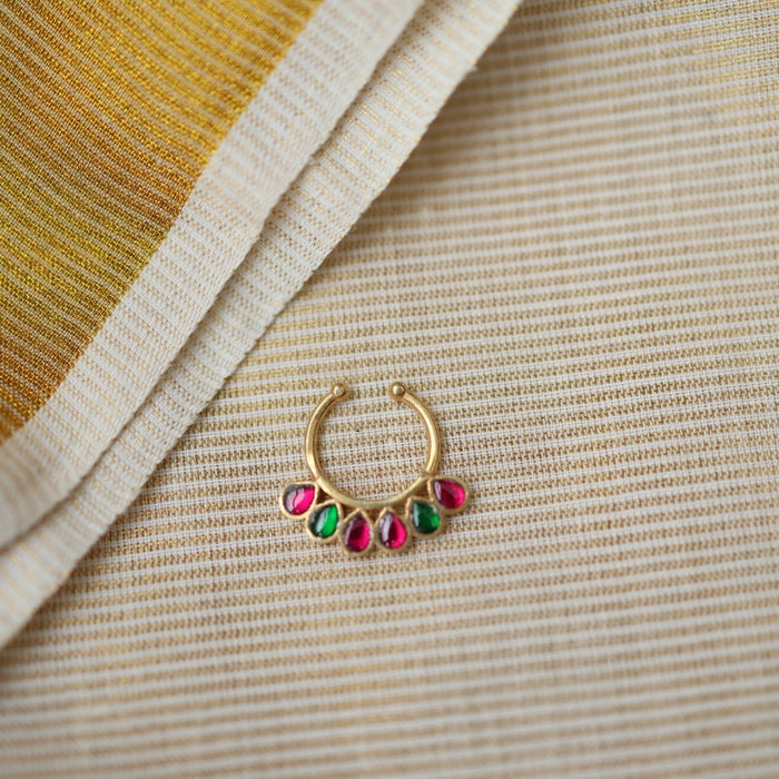 Minimalist Septum Nose Pin | Elegant Ethnic & Contemporary Nose Jewelr HN140