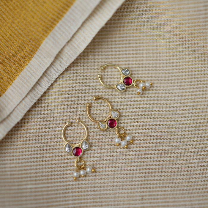 Minimalist Septum Nose Pin | Elegant Ethnic & Contemporary Nose Jewelry HN016