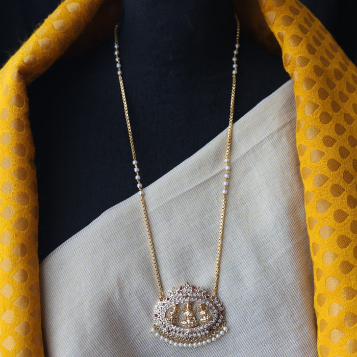 Heritage gold plated padakam long necklace HP9713