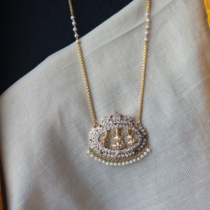 Heritage gold plated padakam long necklace HP9713
