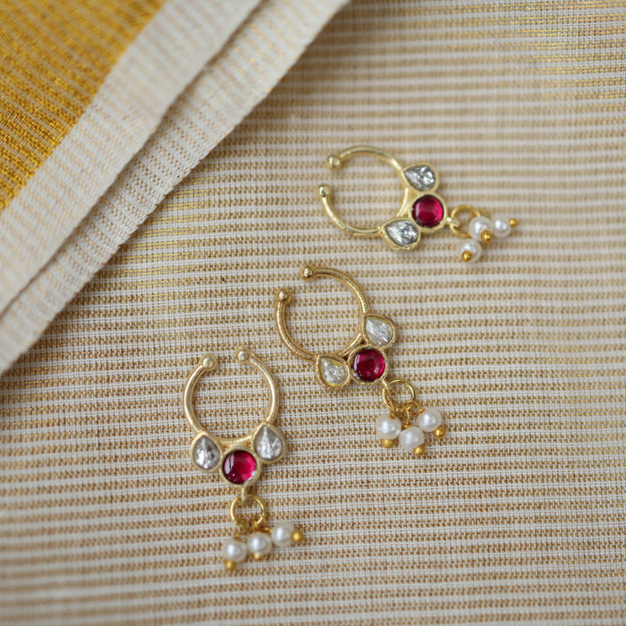 Minimalist Septum Nose Pin | Elegant Ethnic & Contemporary Nose Jewelry HN016