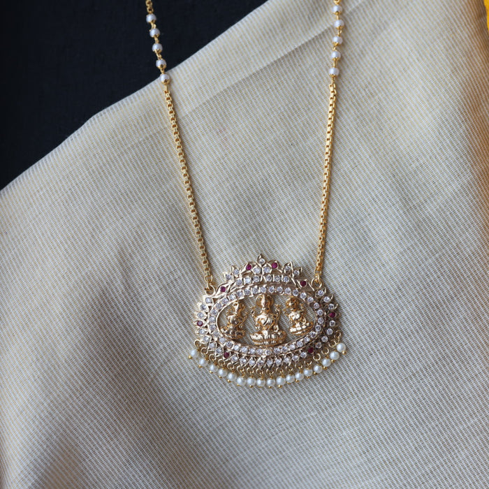 Heritage gold plated padakam long necklace HP9713