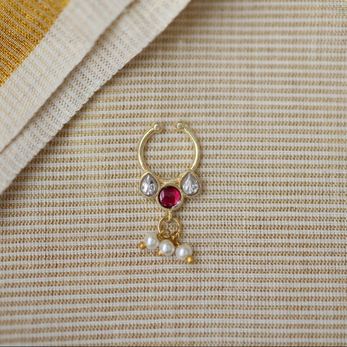 Minimalist Septum Nose Pin | Elegant Ethnic & Contemporary Nose Jewelry HN016