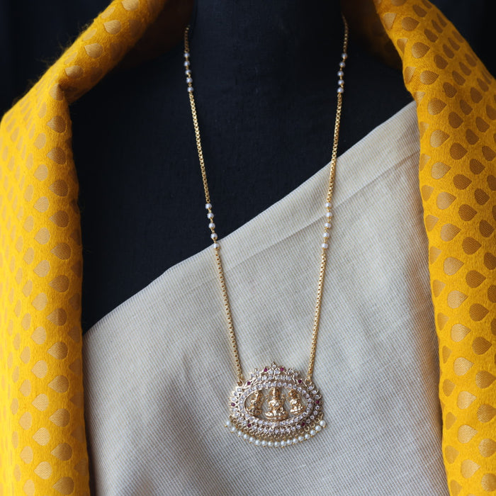 Heritage gold plated padakam long necklace HP9713