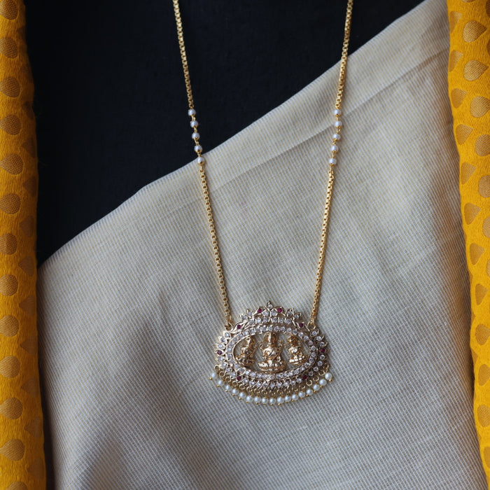 Heritage gold plated padakam long necklace HP9713