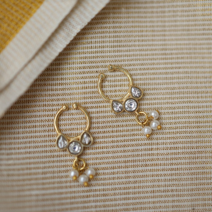 Minimalist Septum Nose Pin | Elegant Ethnic & Contemporary Nose Jewelry HN017