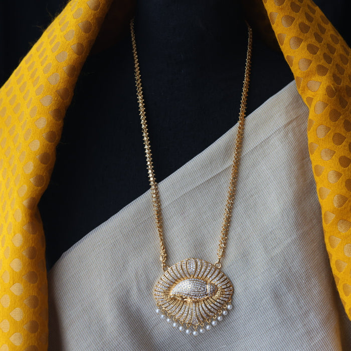 Heritage gold plated padakam long necklace HP5123