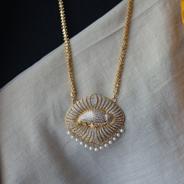 Heritage gold plated padakam long necklace HP5123
