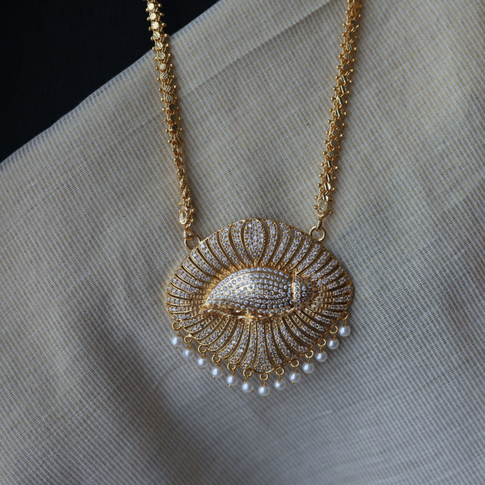 Heritage gold plated padakam long necklace HP5123