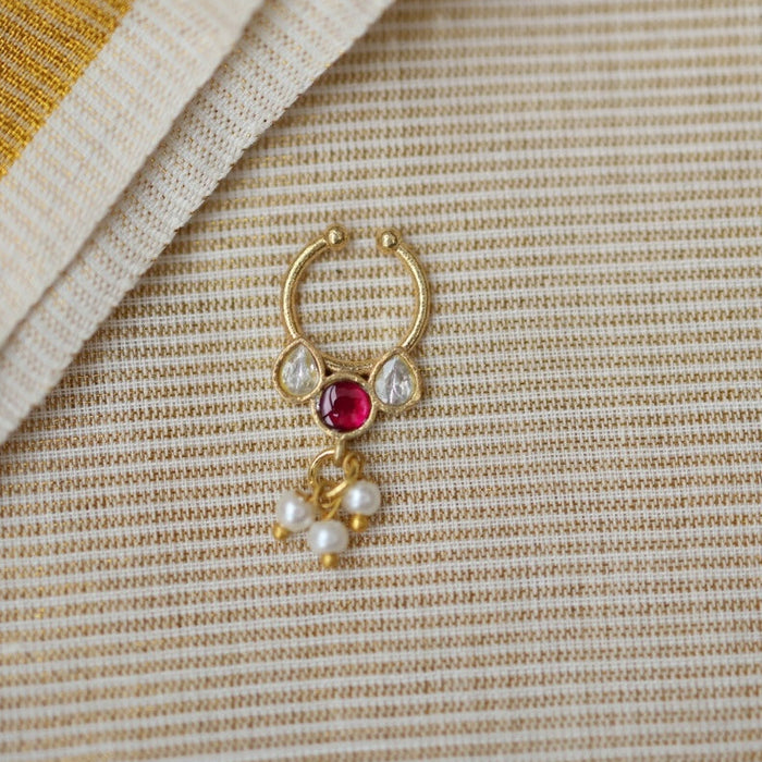 Minimalist Septum Nose Pin | Elegant Ethnic & Contemporary Nose Jewelry HN018