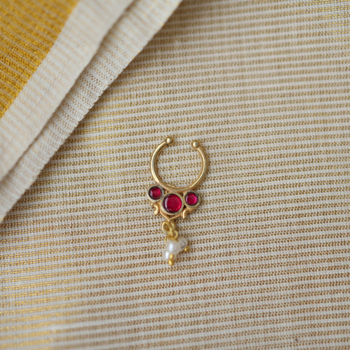 Minimalist Septum Nose Pin | Elegant Ethnic & Contemporary Nose Jewelry HN019