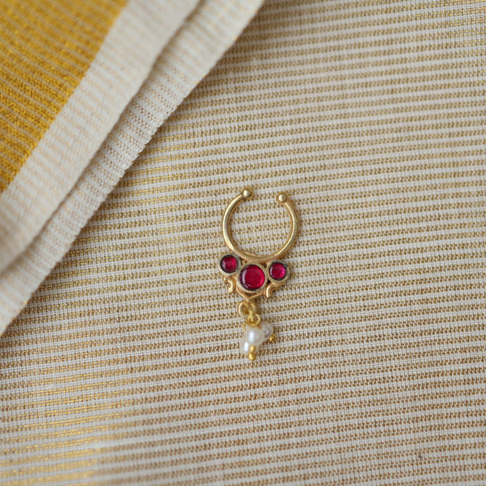 Minimalist Septum Nose Pin | Elegant Ethnic & Contemporary Nose Jewelry HN019
