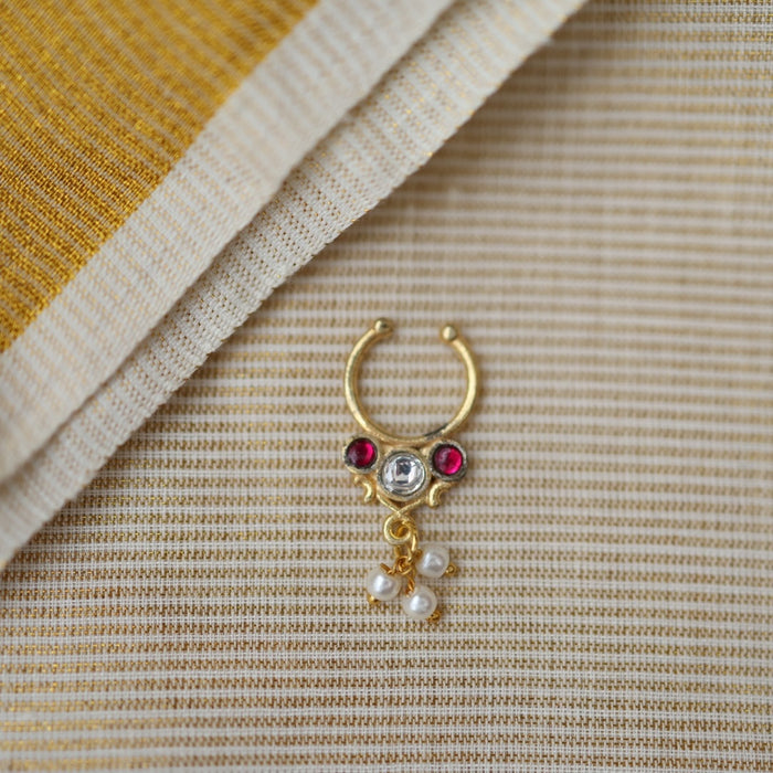Minimalist Septum Nose Pin | Elegant Ethnic & Contemporary Nose Jewelry HN021