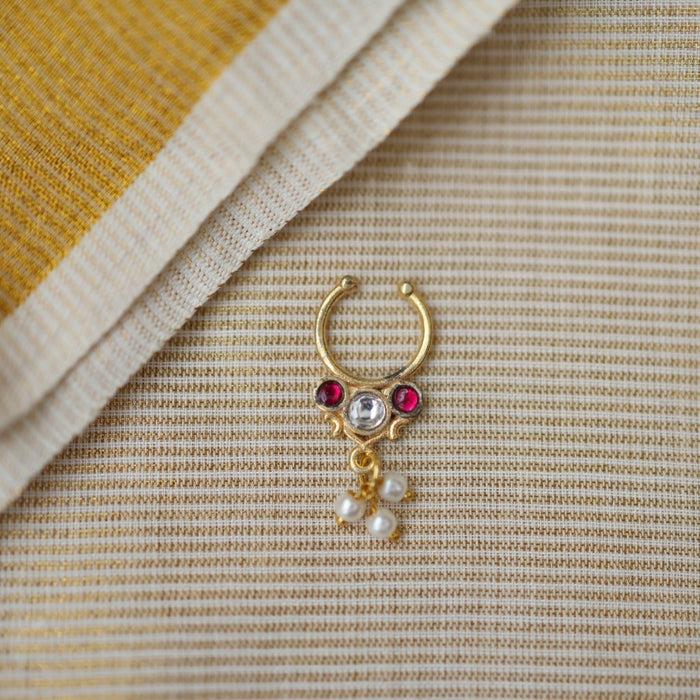 Minimalist Septum Nose Pin | Elegant Ethnic & Contemporary Nose Jewelry HN021