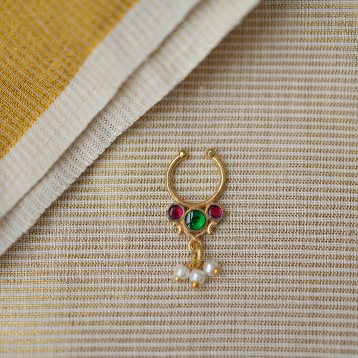 Minimalist Septum Nose Pin | Elegant Ethnic & Contemporary Nose Jewelry HN022