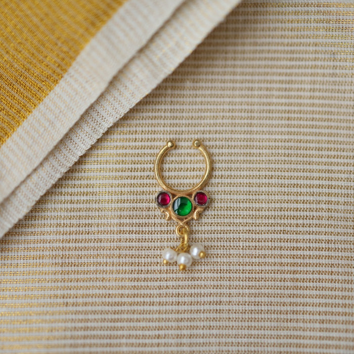 Minimalist Septum Nose Pin | Elegant Ethnic & Contemporary Nose Jewelry HN022