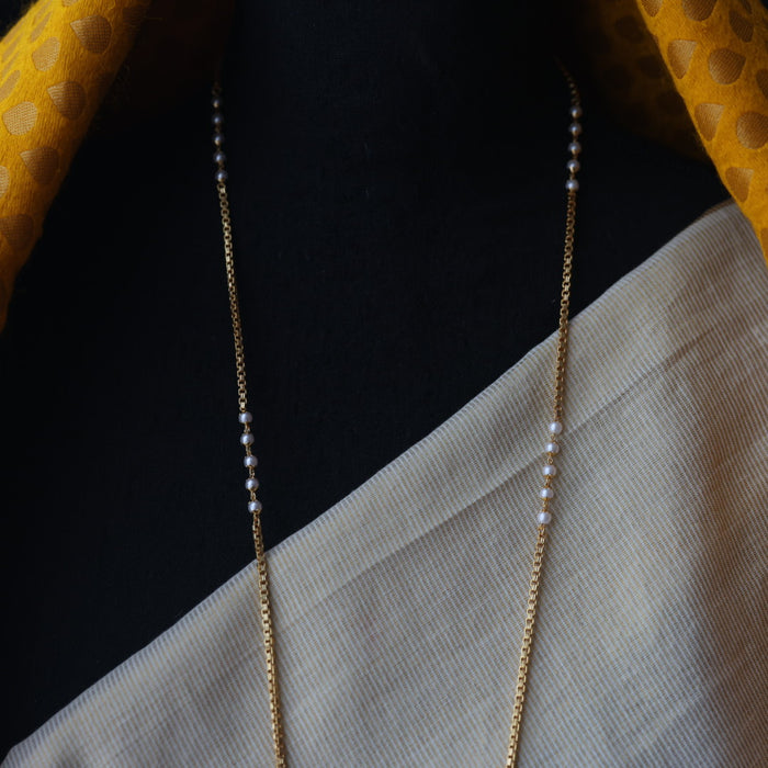 Heritage gold plated padakam long necklace HP5893