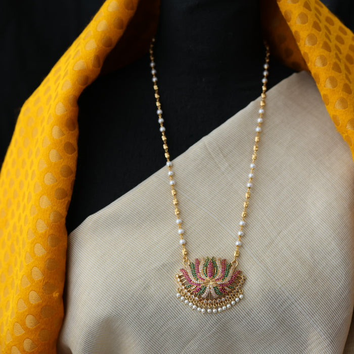 Heritage gold plated padakam necklace HP7328